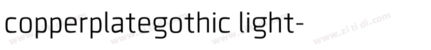 copperplategothic light字体转换